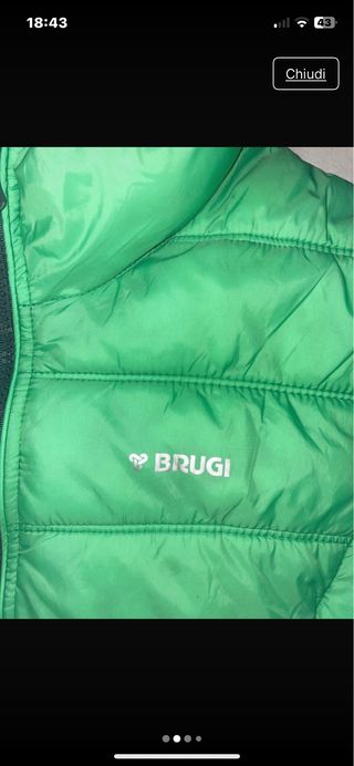 Piumino Brugi Verde Taglia M