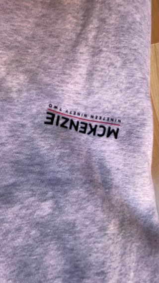 Sudadera McKenzie Gris con Cremallera Talla S