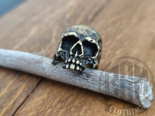 Anello teschio bronzo