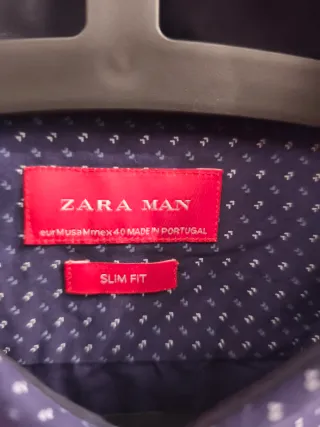 Camisa Zara Hombre Azul