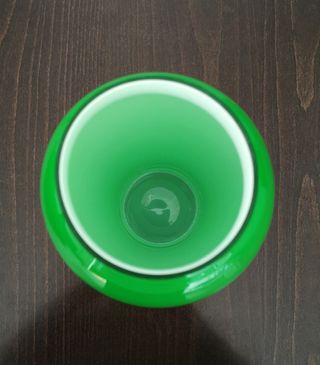 Vaso di vetro di Murano verde