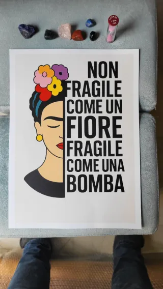 Poster A3 Frida Kahlo Non fragile