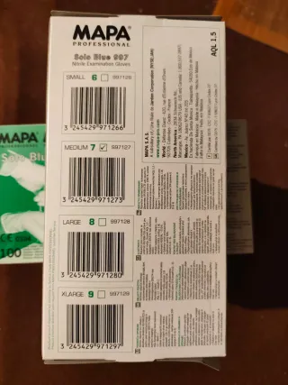 Guantes de nitrilo MAPA Solo Blue 997 (100 uds)