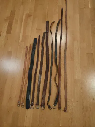 Lote de cinturones de cuero vintage