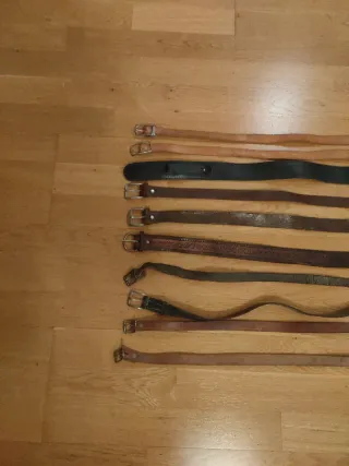 Lote de cinturones de cuero vintage