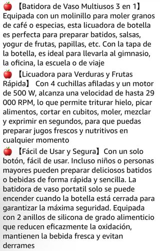 Batidora/Picadora 6 Piezas. Pica hielo, muele cafe