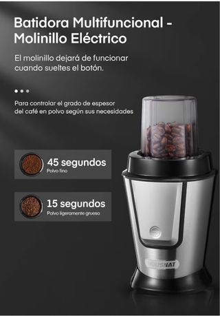 Batidora/Picadora 6 Piezas. Pica hielo, muele cafe