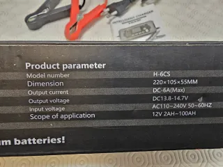 Cargador Batería Coche 12V 6A (desde enchufe EU)