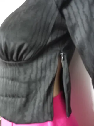 Top Zara Negro Manga Larga