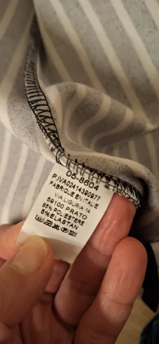 Elegante americana de rayas negro/blanco. Talla Ún