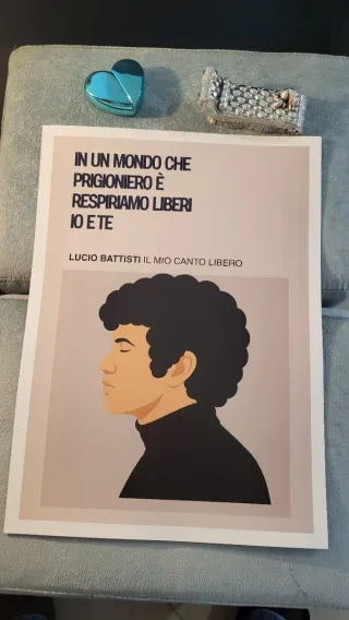 Poster A3 Lucio Battisti Il Mio Canto Libero