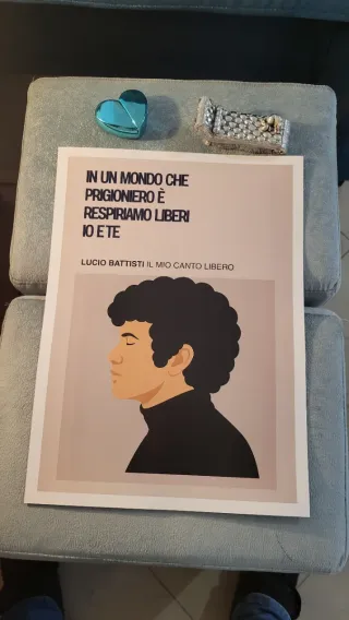 Poster A3 Lucio Battisti Il Mio Canto Libero