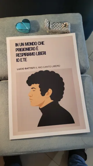 Poster A3 Lucio Battisti Il Mio Canto Libero