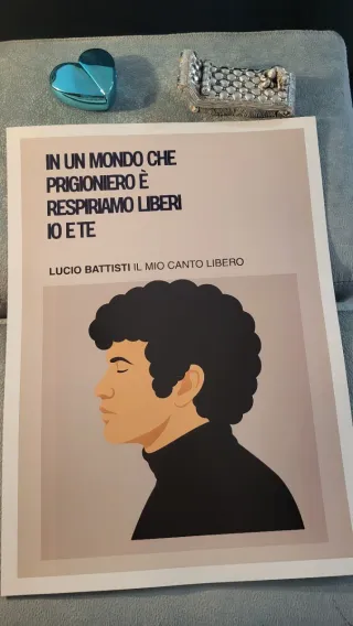 Poster A3 Lucio Battisti Il Mio Canto Libero