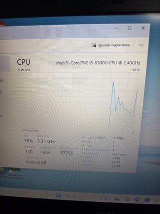 Ordenador portátil DELL i5 SEXTA generación 8RAM