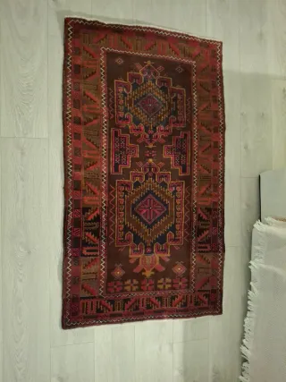 Alfombra Pakistán Lana Marrón y Roja