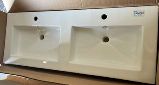 Lavabo doble 120cm porcelana