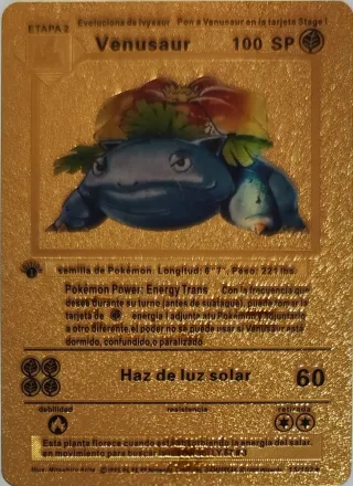 Carta Pokémon Venusaur 100 SP Oro