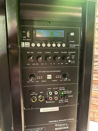 Altavoz Ibiza Sound PORT15UHF-BT Trolley Negro