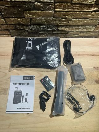 Altavoz Ibiza Sound PORT15UHF-BT Trolley Negro