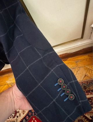 Americana El Ganso Cuadros Azul - Talla 52