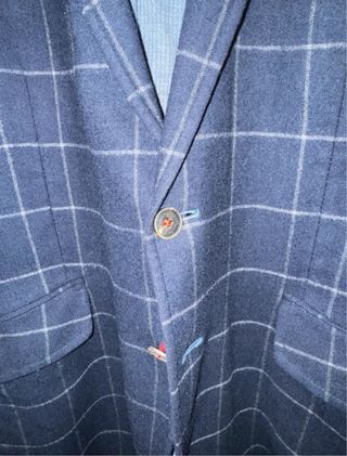 Americana El Ganso Cuadros Azul - Talla 52