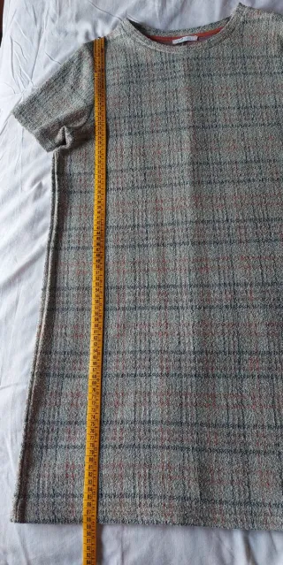 Vestido Zara manga corta cuadros