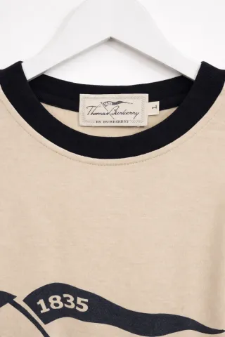 Camiseta Thomas Burberry Talla L Beige y2k