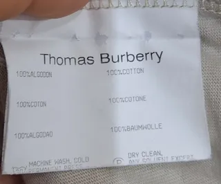 Camiseta Thomas Burberry Talla L Beige y2k