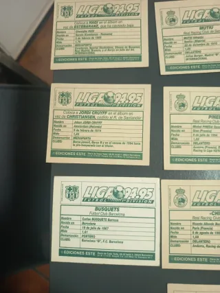 Lote cromos fútbol 94-95 antiguos.