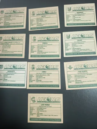 Lote cromos fútbol 94-95 antiguos.