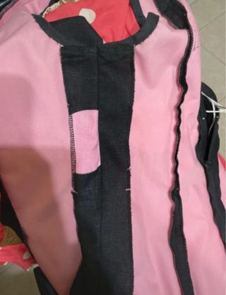 Traje de flamenca lunares rosa y negro