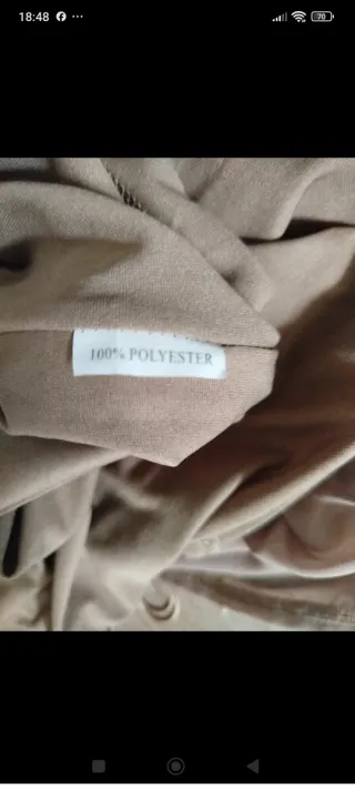 Vestido marrón con flecos talla única