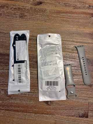 2 Correa Caucho Apple Watch Negra i crema