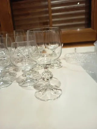 Juego de copas de cristal