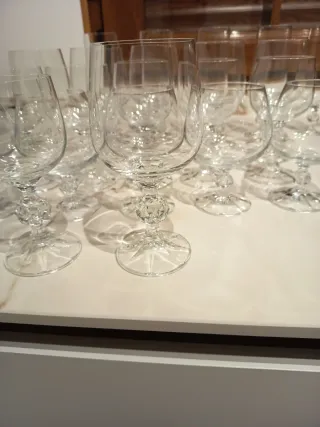 Juego de copas de cristal