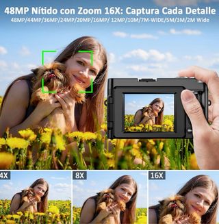 Cámara Digital 4K Negra