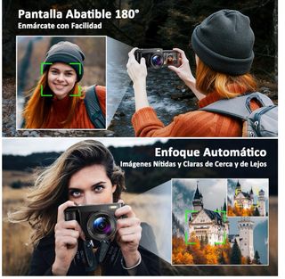 Cámara Digital 4K Negra