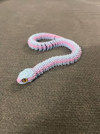 Cobra 3D Articulada Azul & Rosa