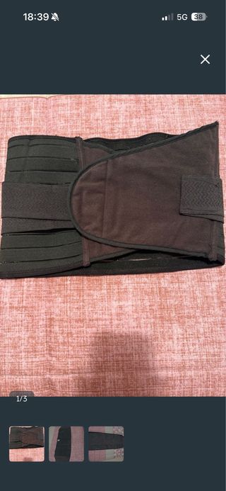 Faja Lumbar Talla 44-46 Negra ajustable