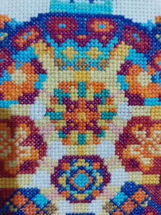 Tortuga bordada a punto de cruz