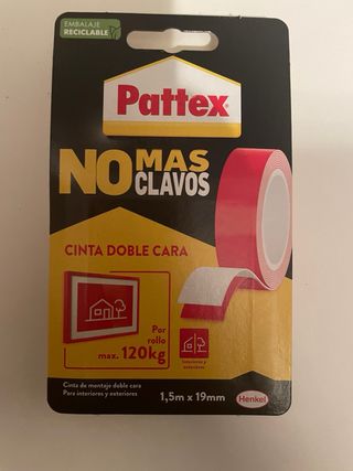 Cinta Doble Cara Pattex 1,5m x 19mm (12 uds)
