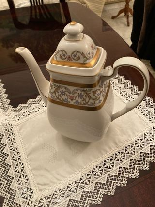 Servizio Caffè Vintage Porcellana Oro Bianco da 12