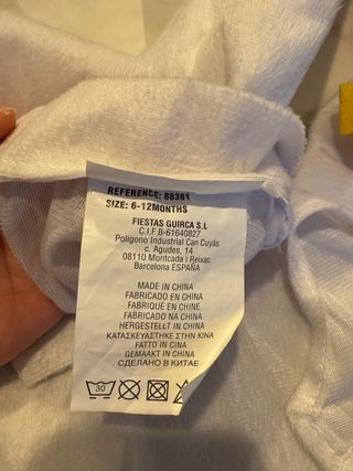 Disfraz Unicornio Bebé Blanco y Rosa