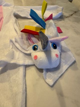 Disfraz Unicornio Bebé Blanco y Rosa