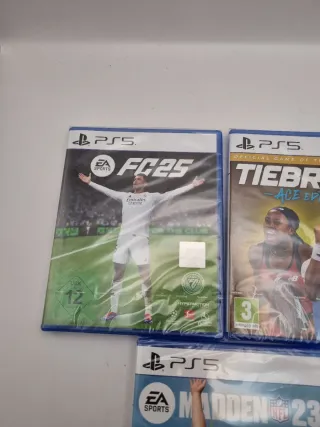 Lote 3 Juegos PS5: FC 25, Tiebreak, Madden 23