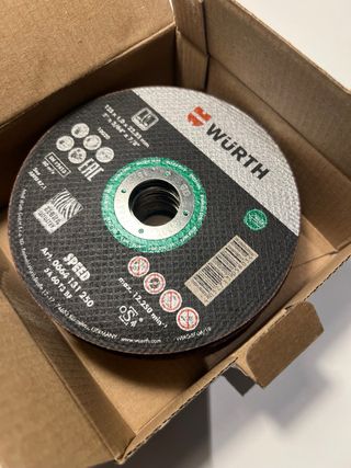 Amoladora Radial Würth SWS26 + 3 Cajas + 25 Discos