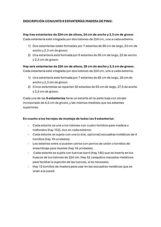 Nueve estanterias de madera altas