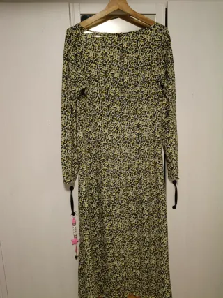 Vestido H&M floral verde talla 44