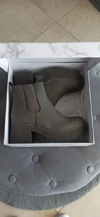 Stivaletti donna verdi con plateau